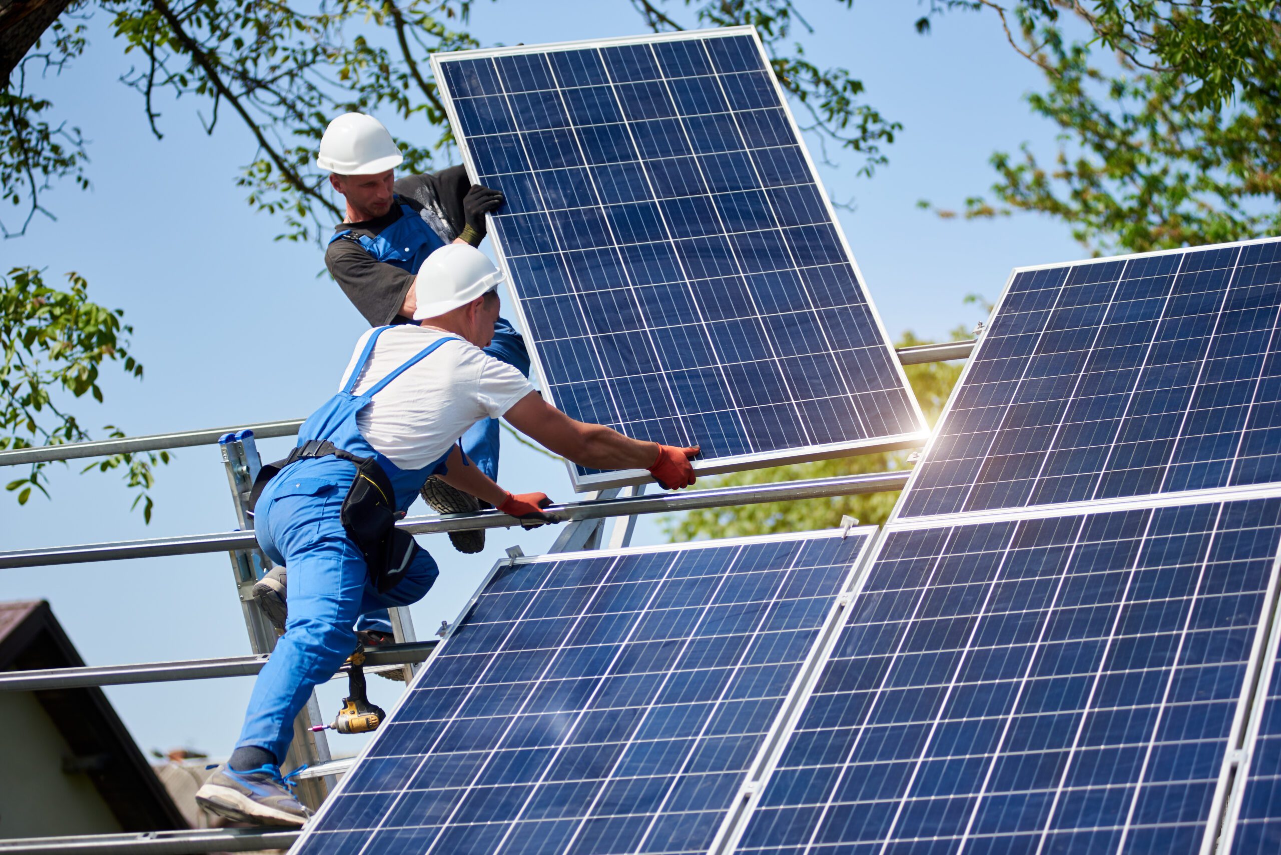 stand alone solar panel system installation renewable green energy scaled